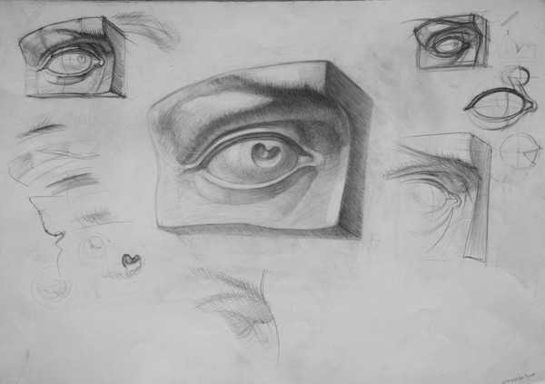 Гипсовый глаз Давида построение