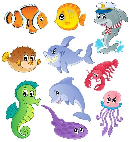 Подводные обитатели для детей