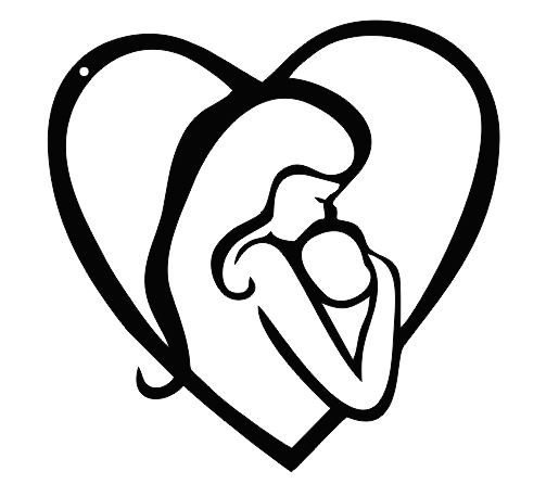 Трафарет ко Дню матери