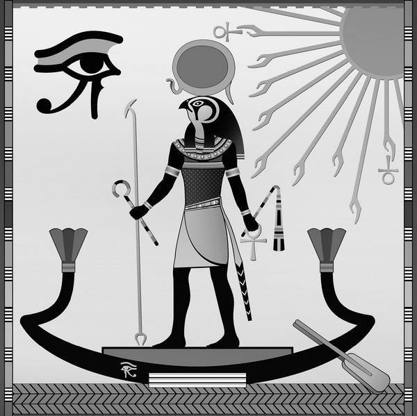 Египетский Бог Амон ра раскраска