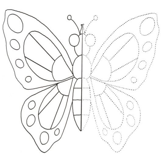 Дорисуй бабочку