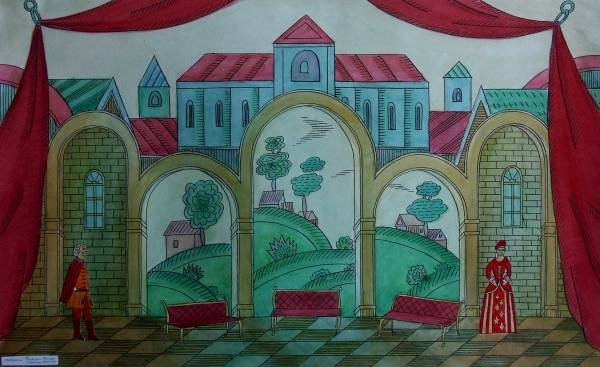 Эскиз театральной декорации