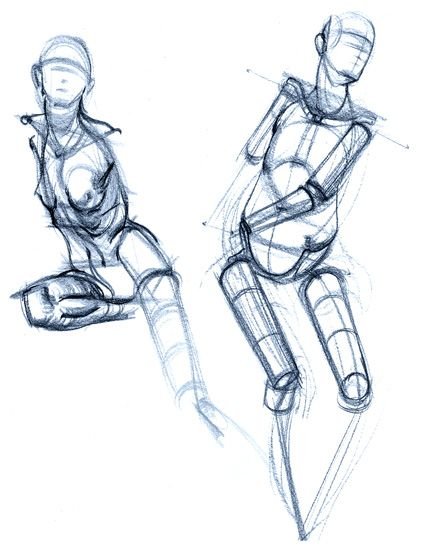 Конструктивный рисунок референс