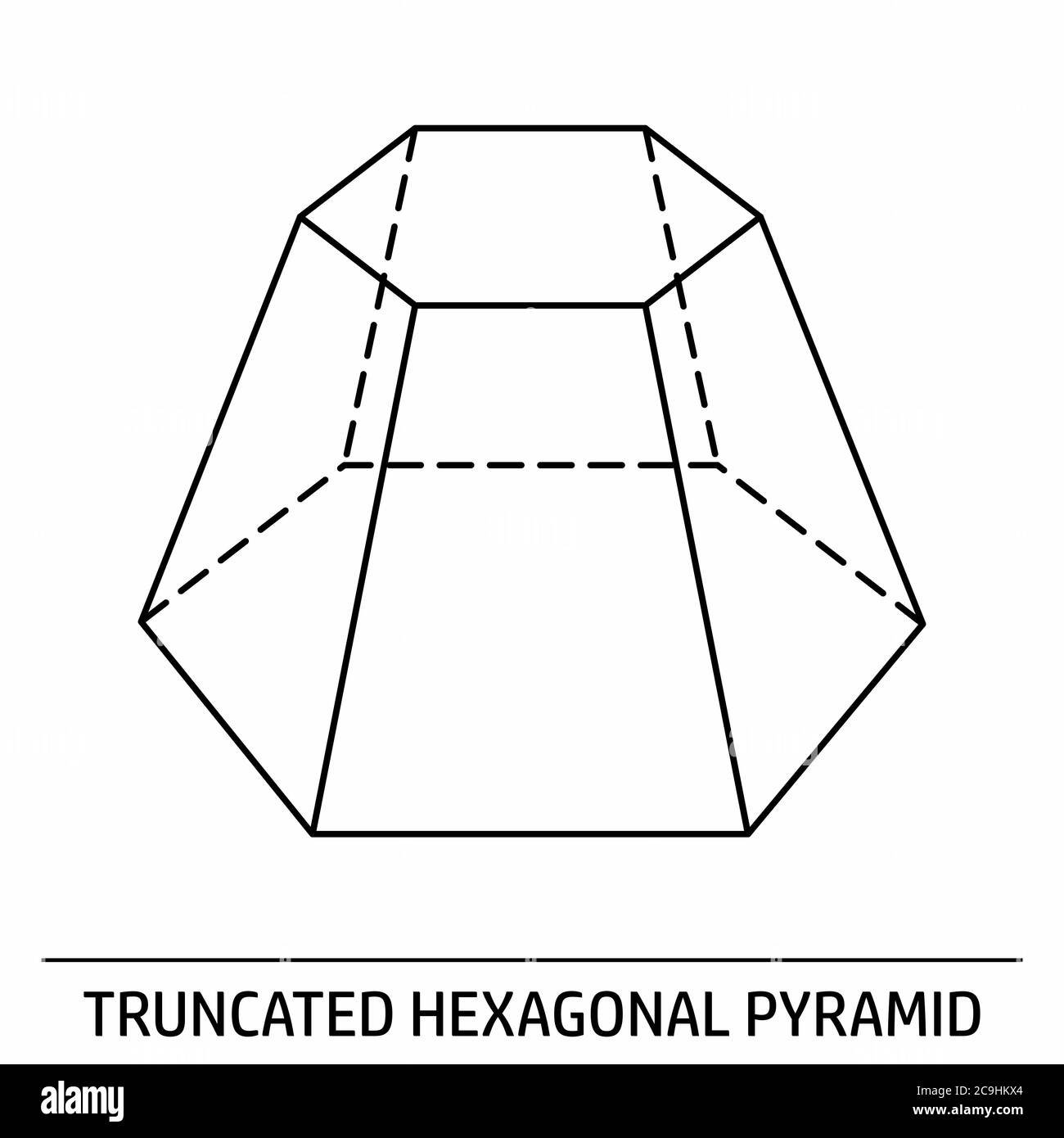 Правильная усеченная шестиугольная пирамида