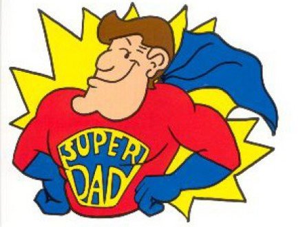 Иллюстрация супер папа