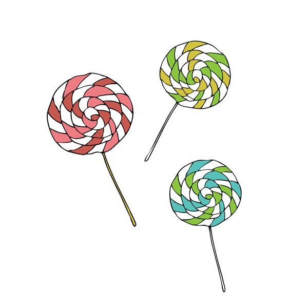 Леденец красно белый