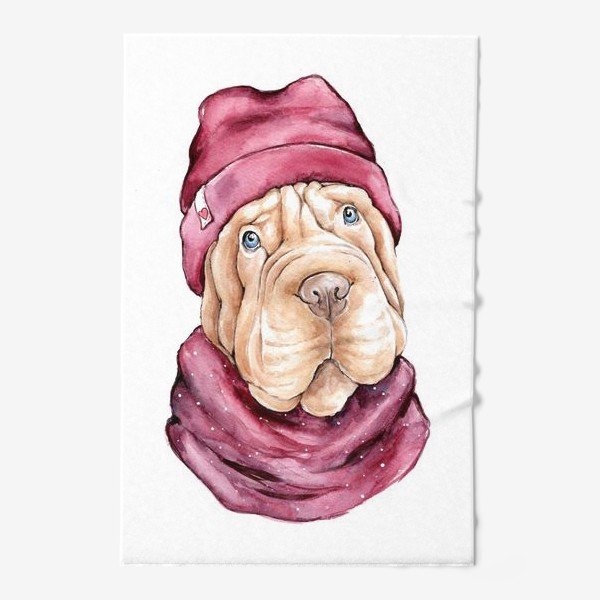 Шарпей акварель