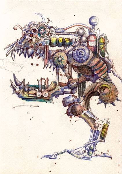 Интересные стимпанк рисунки образов