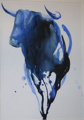 Акварели с изображением быка