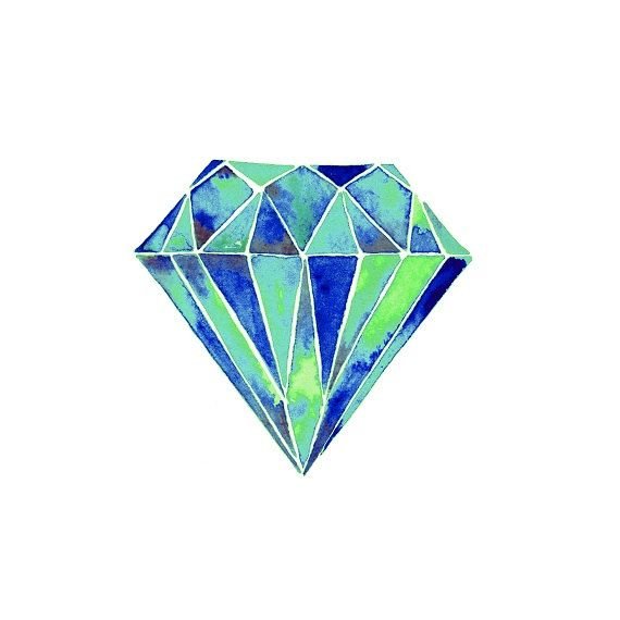 Алмаз акварелью