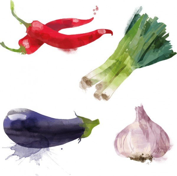 Скетчи гуашью овощи