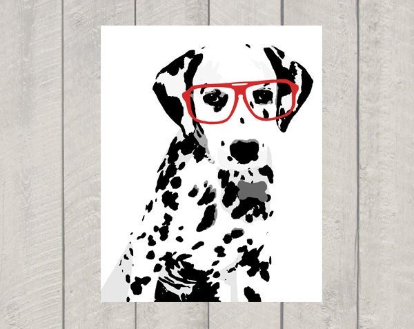 Картина собака далматинец