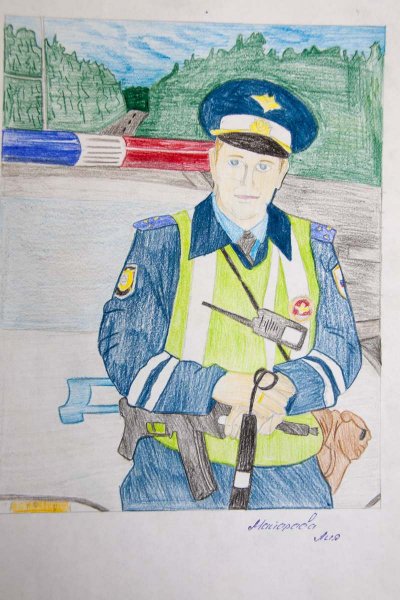 Рисунок на тему полицейский