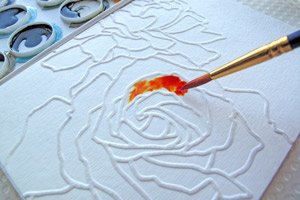 Рисование манкой и клеем