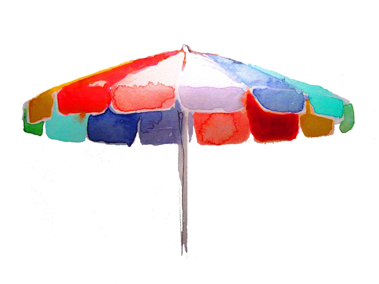 Акварельные зонты