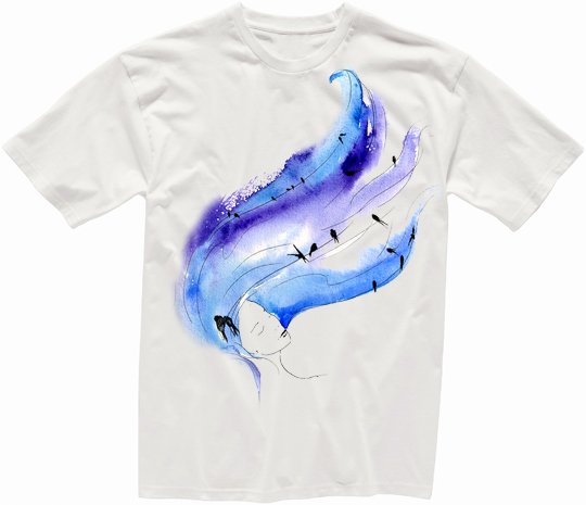 Майки с рисунками акварелью