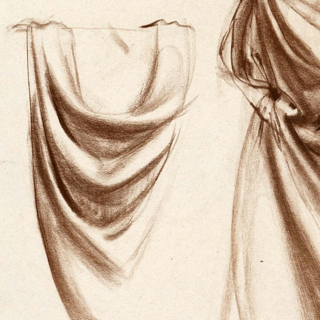 Леонардо да Винчи складки ткани