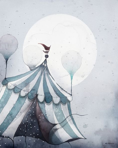 Цирк акварель