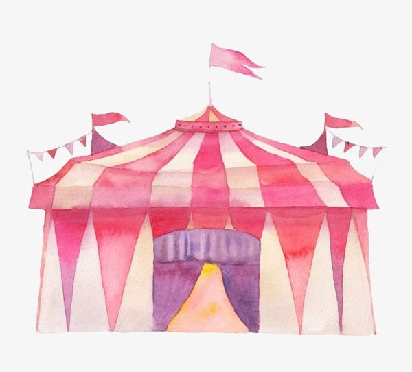 Цирк Акварельная иллюстрация