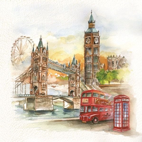 Салфетки для декупажа Лондон