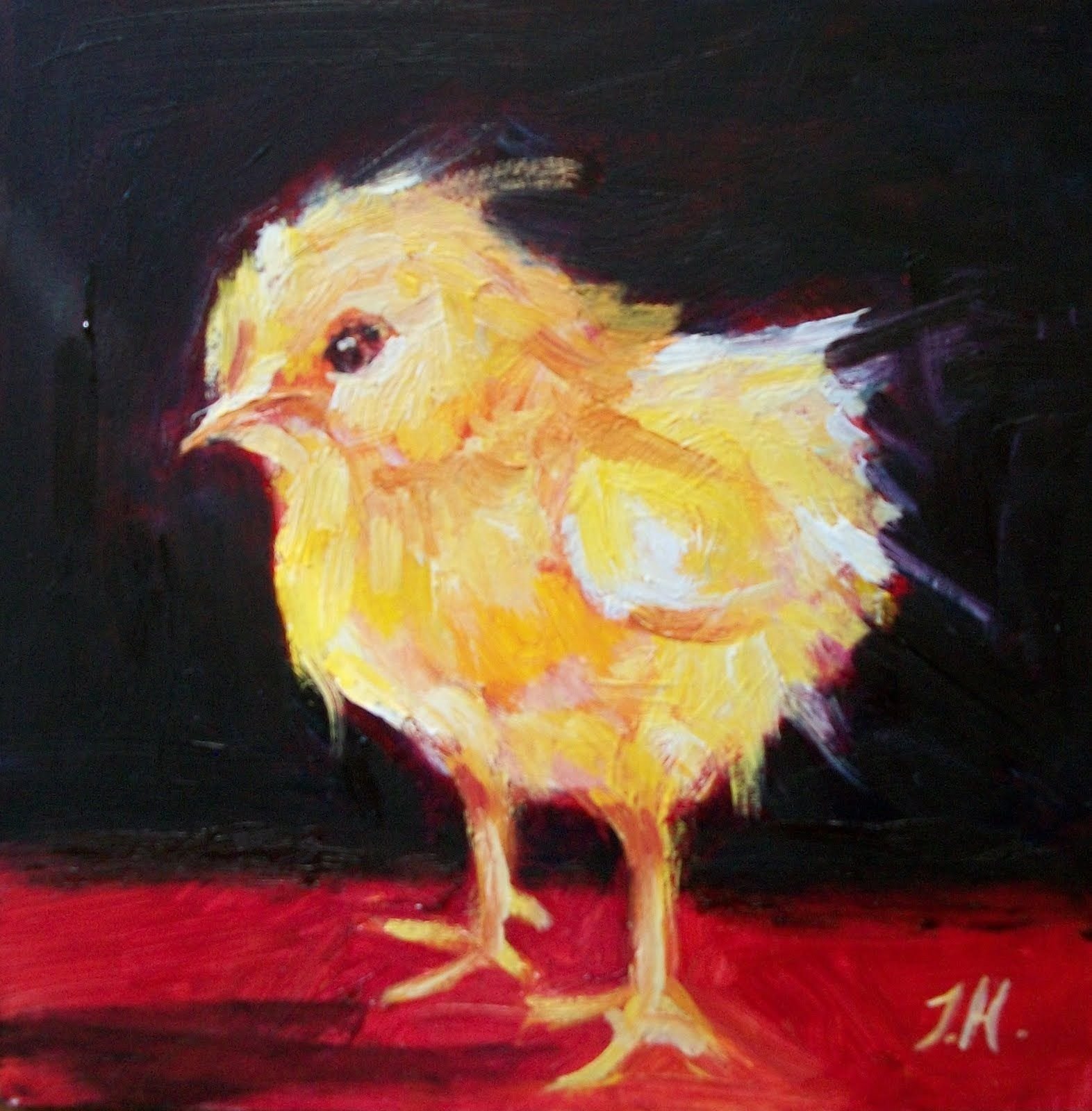 Цыплята живопись