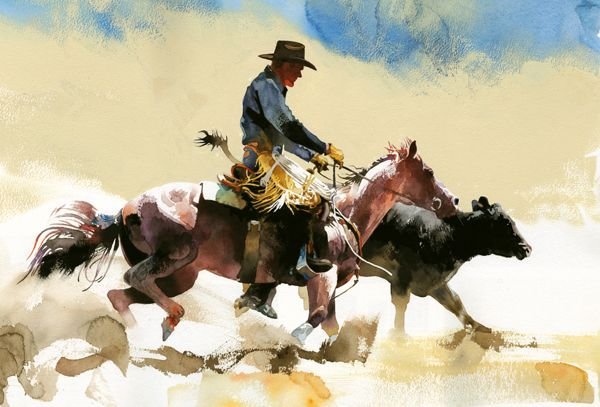 Вестерн акварель