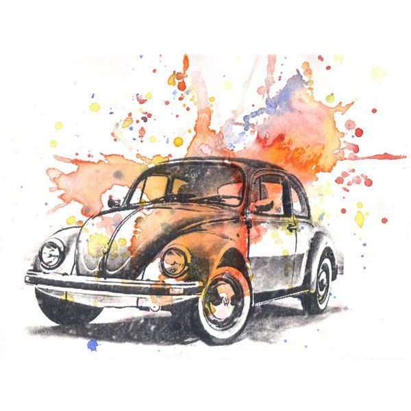 Машина акварелью