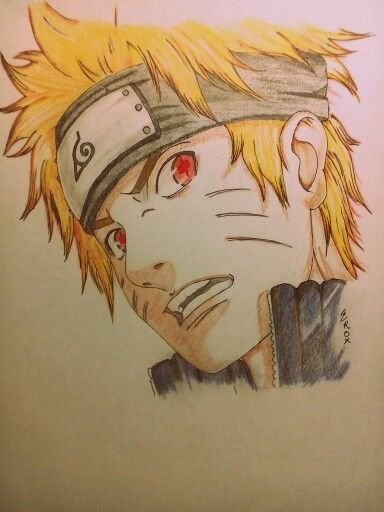 Наруто акварелью