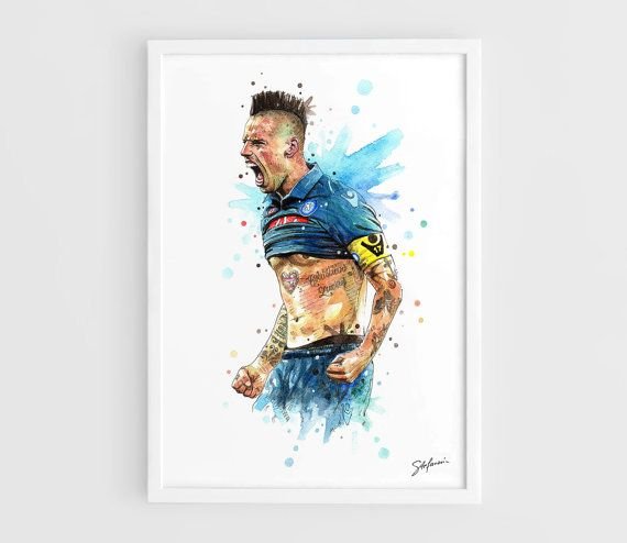 Акварельный футболист