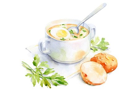 Каша акварель