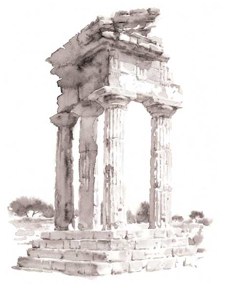 Античные колонны развалины