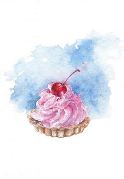 Акварельные пироженки