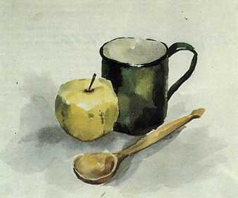 Акварельные этюды предметов быта