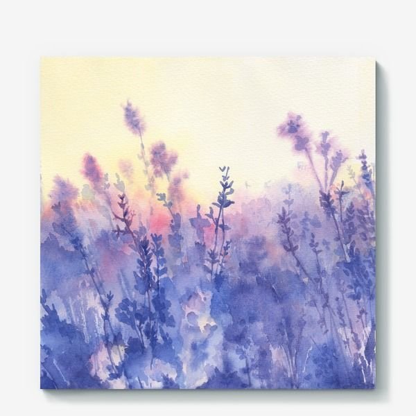 Горная Лаванда акварель