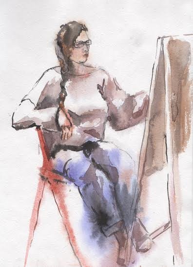 Этюды с натуры фигуры человека