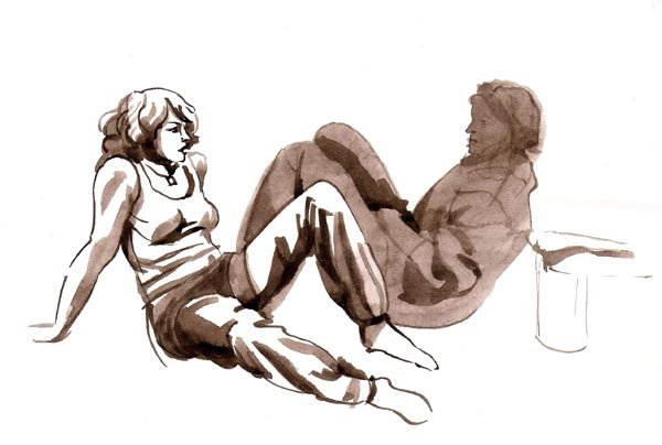 Наброски людей пятном