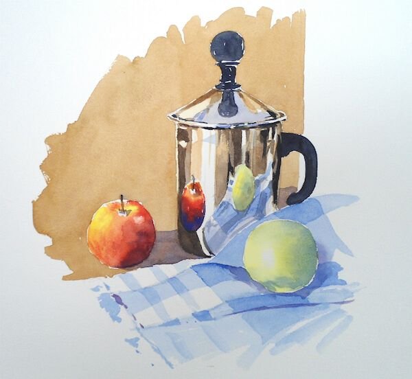 Металл акварелью