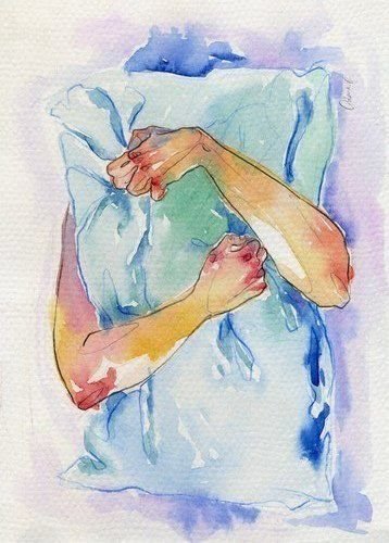 Объятия акварель