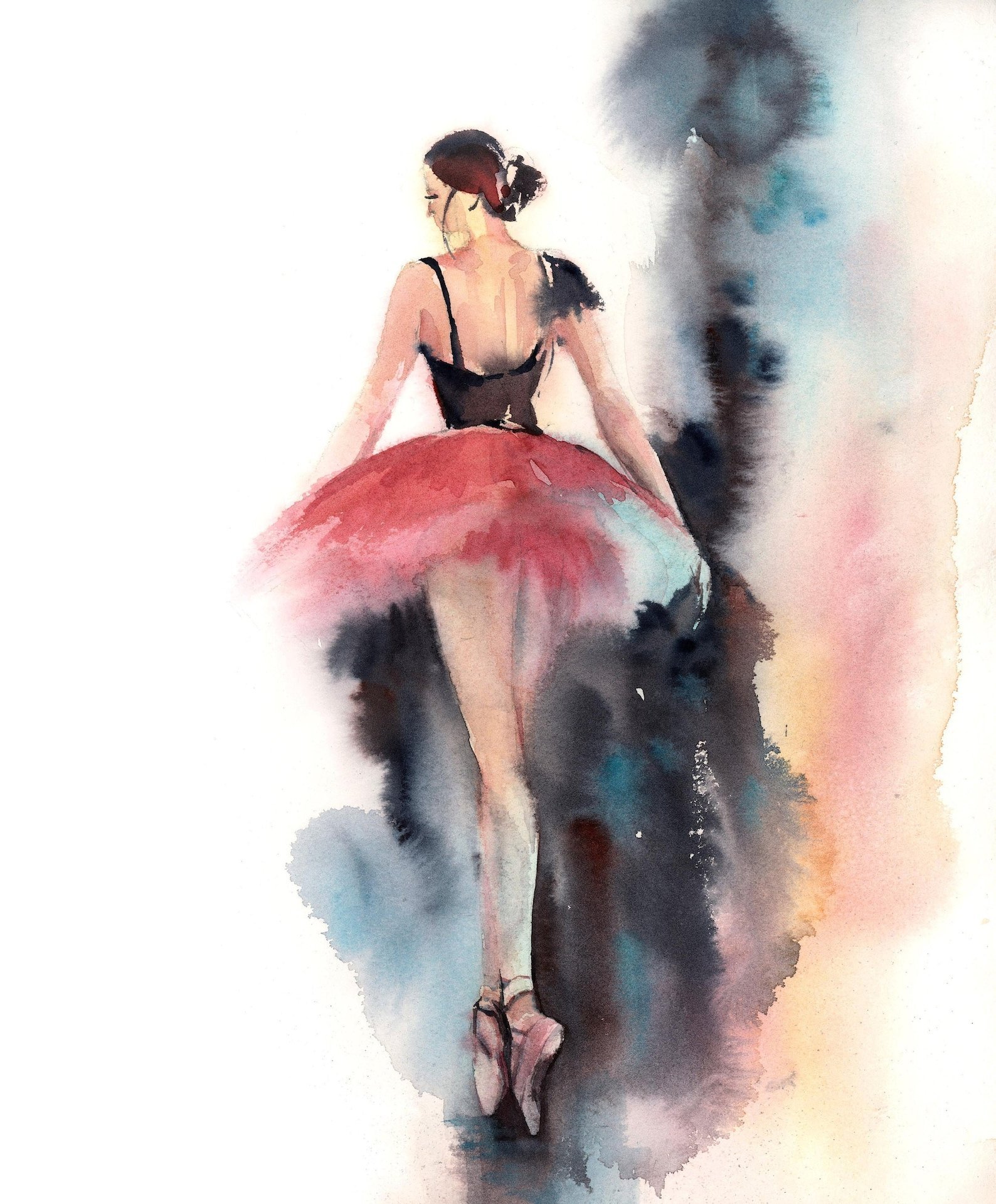 Акварельные иллюстрации балерина художник Sophie