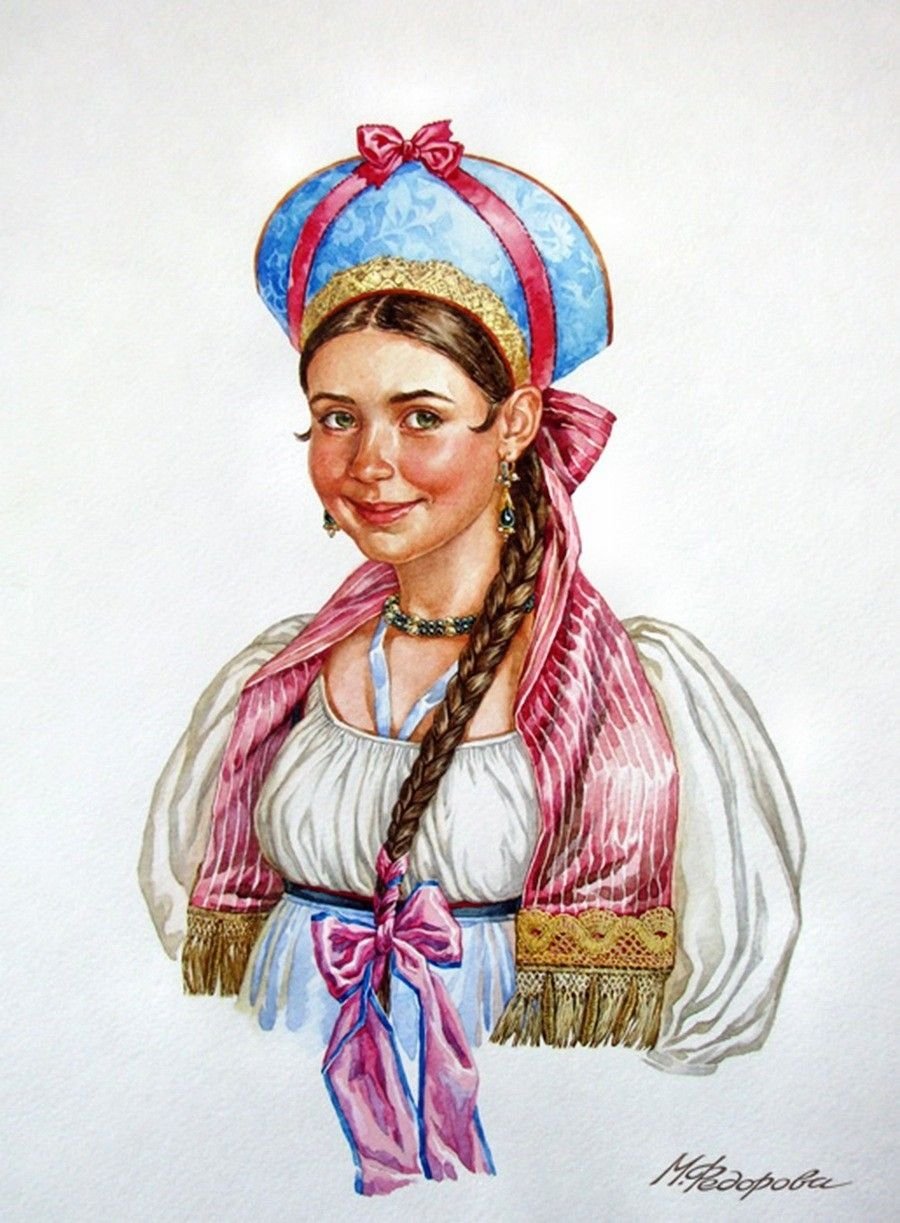 Русский национальный костюм портрет