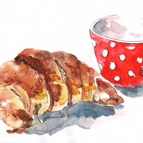 Еда иллюстрация акварель