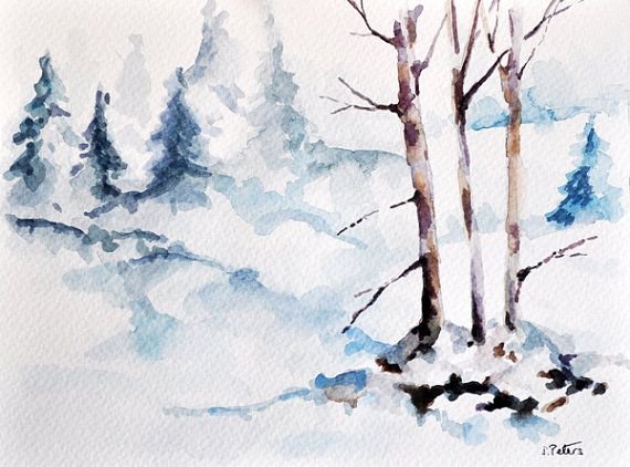 Белая береза рисунок