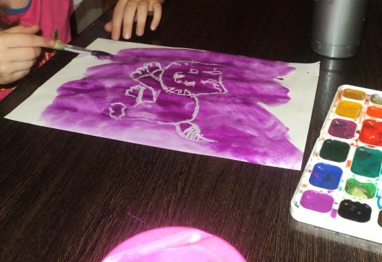 Рисование воском для детей в детском саду