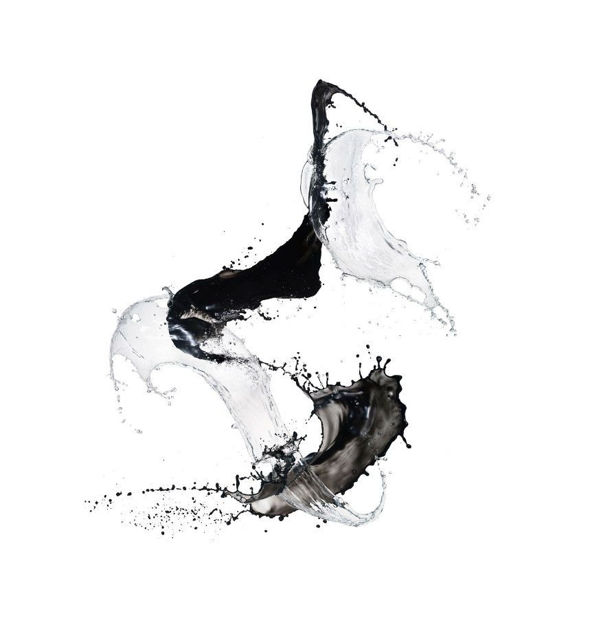 Черно белая акварель