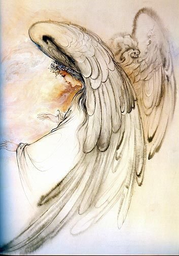 Ангел хранитель акварель