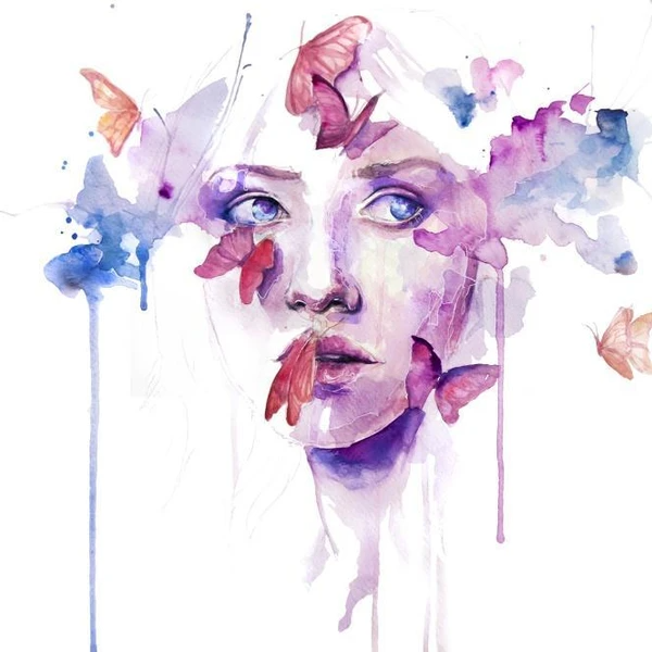 Постеры акварель лица