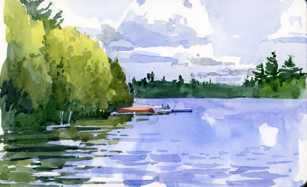 Рисунок у озера