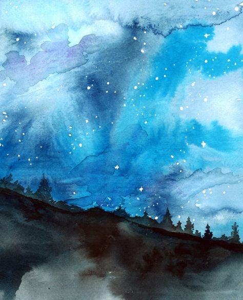 Правополушарная живопись Северное сияние