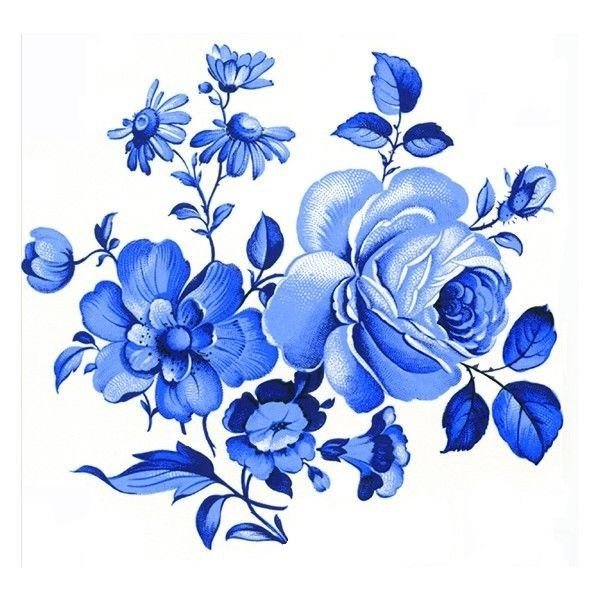 Композиция гжельской росписи