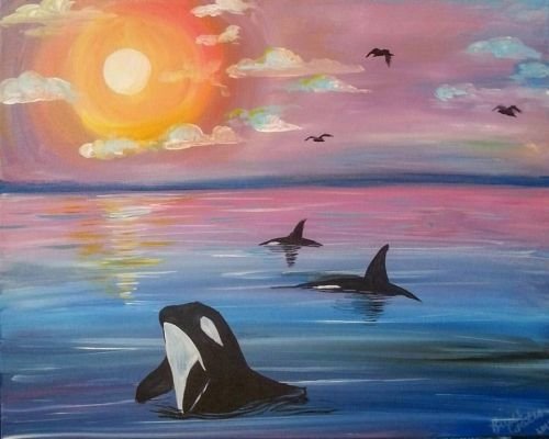 Правополушарное рисование морские обитатели